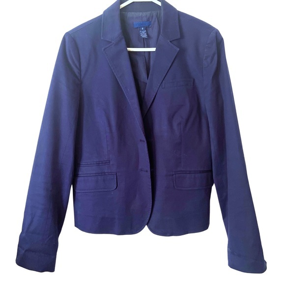 J. Crew Jackets & Blazers - J. Crew Classic Cotton/ Spandex Navy Blue‎ Blazer
